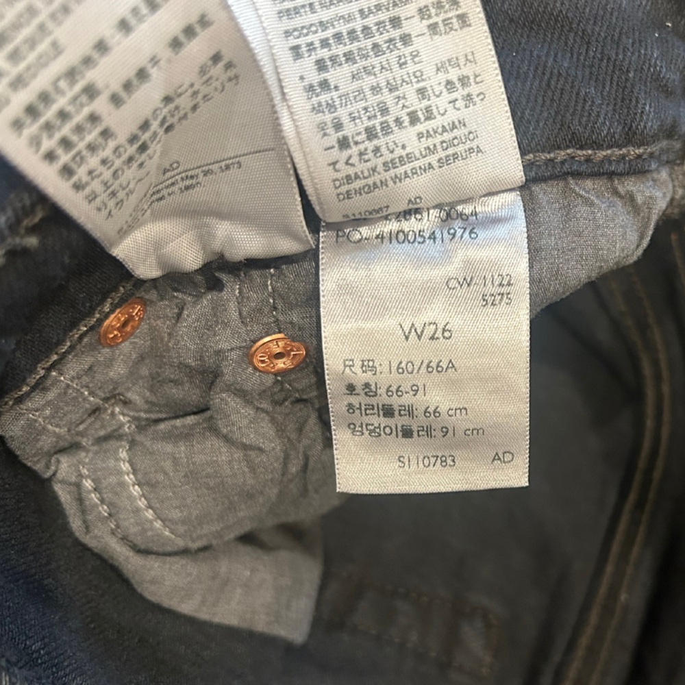 Levi’s High Waist Wedgie Straight Jeans | Washed Black | Size 26 - Picture 7 of 8